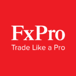 FxPro logo with the tagline Trade Like a Pro in white on a red background